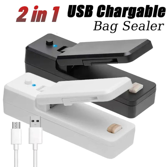 2 IN 1 USB Chargable Mini Bag Sealer - Eloy Royal