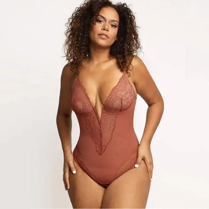 Lace V-Neck Shapewear - Eloy Royal