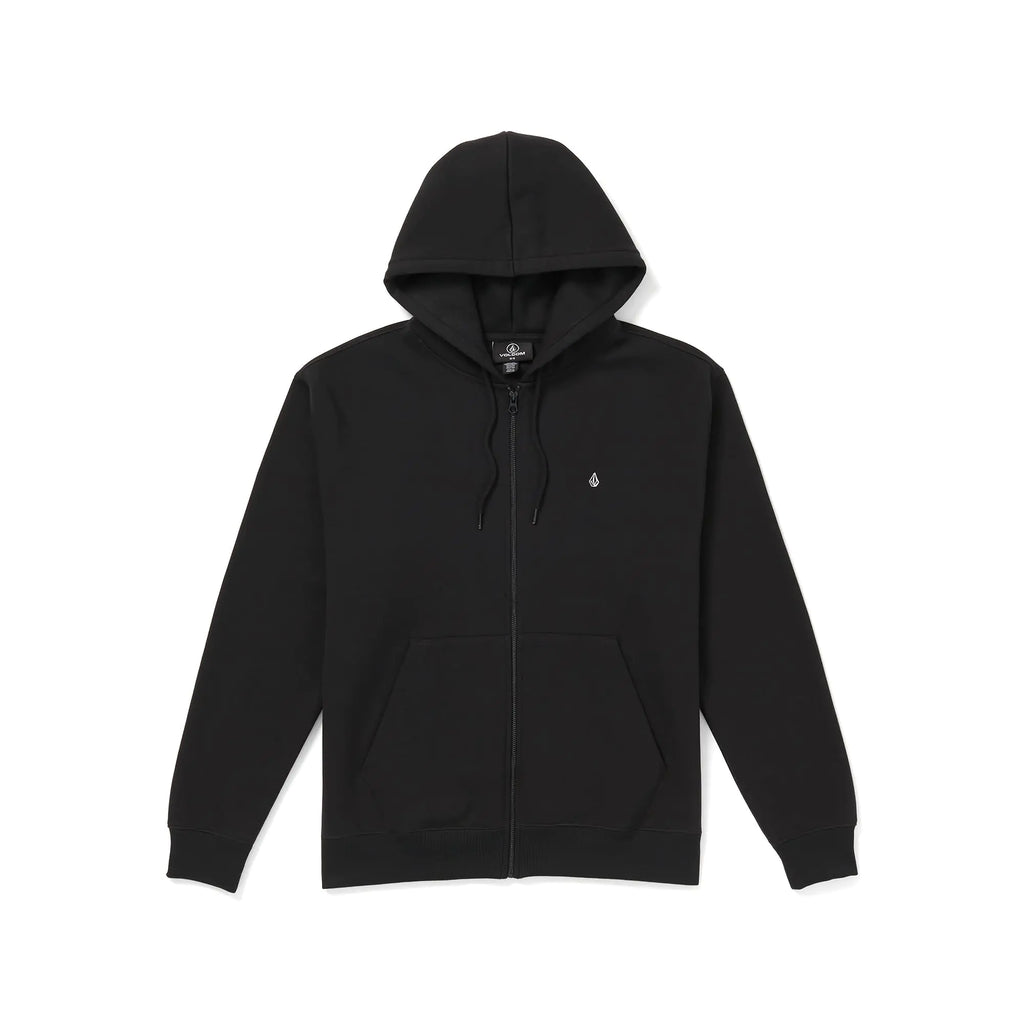 Volcom Mens Single Stone Zip Hoodie Black