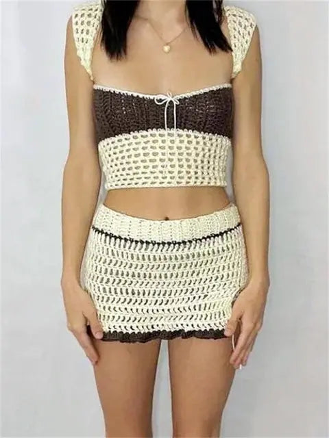 Aesthetic Knitted Two Piece Set - Eloy Royal