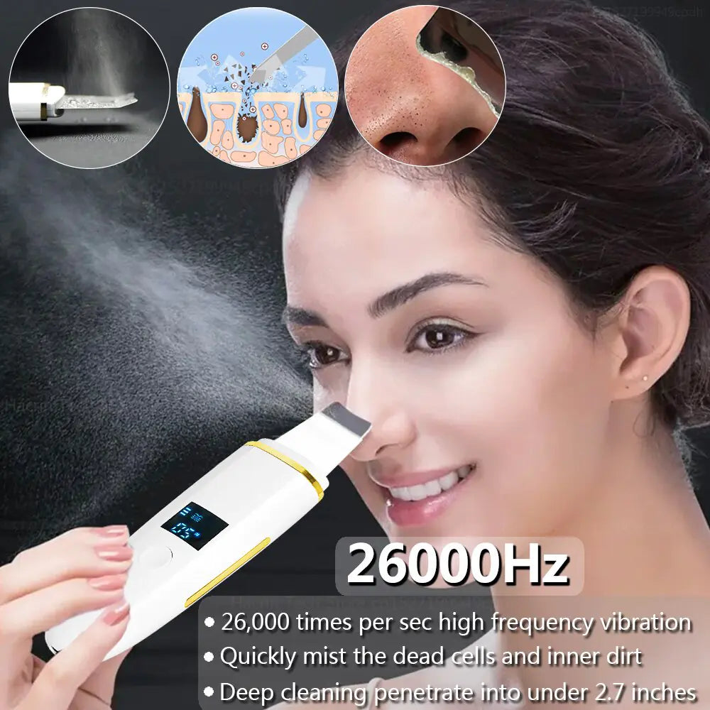 Ultrasonic Skin Scrubber: Facial Cleansing - Eloy Royal