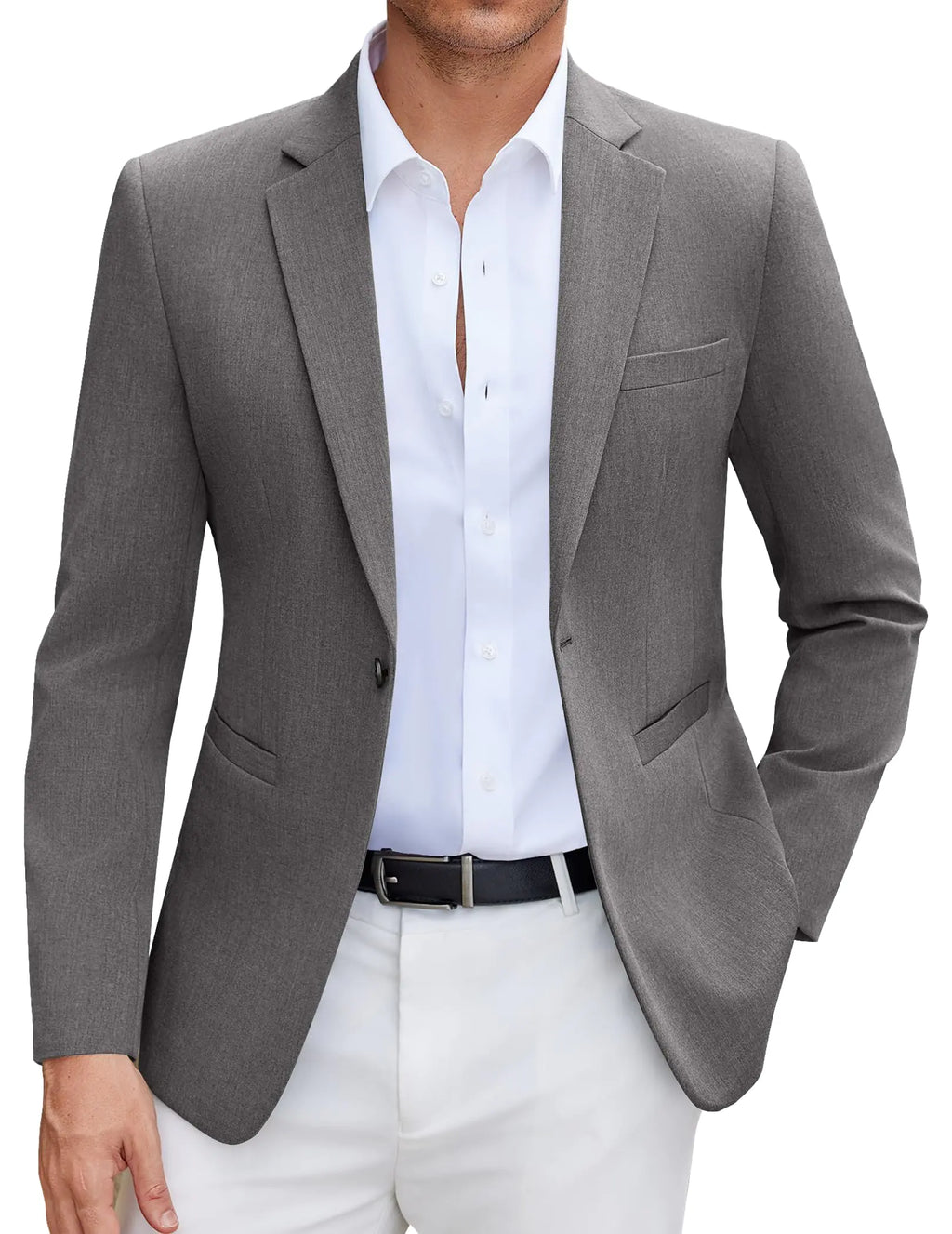 COOFANDY Men Casual Blazer Jacket Lightweight Business Sports Coats Big and TallDark GreyM