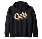 Vintage Cubs Name Throwback Retro Zip Hoodie