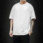 Men's Casual Cotton Short Sleeve Tee - Oversized Streetwear