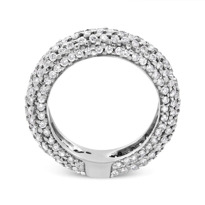 14K White Gold 2 1/2 Cttw Round-Cut Diamond Cluster Band Ring (H-I Color, SI1-SI2 Clarity)