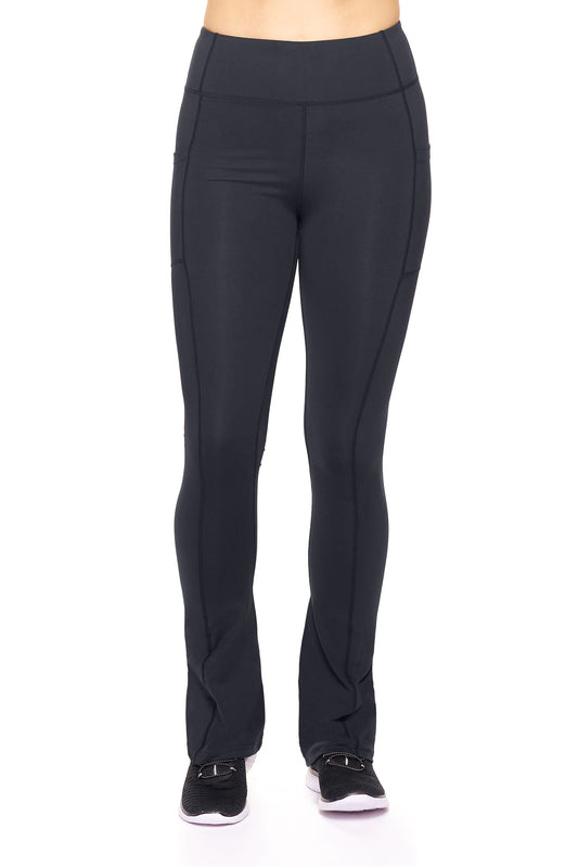 Women's High-Waist Flare Leggings w/ Cellphone Pockets