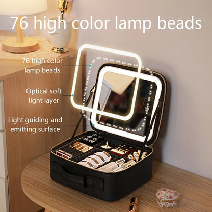 Smart LED Cosmetic Case with Mirror - Eloy Royal