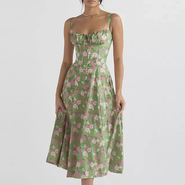 Summer Floral  A-line Dress - Eloy Royal