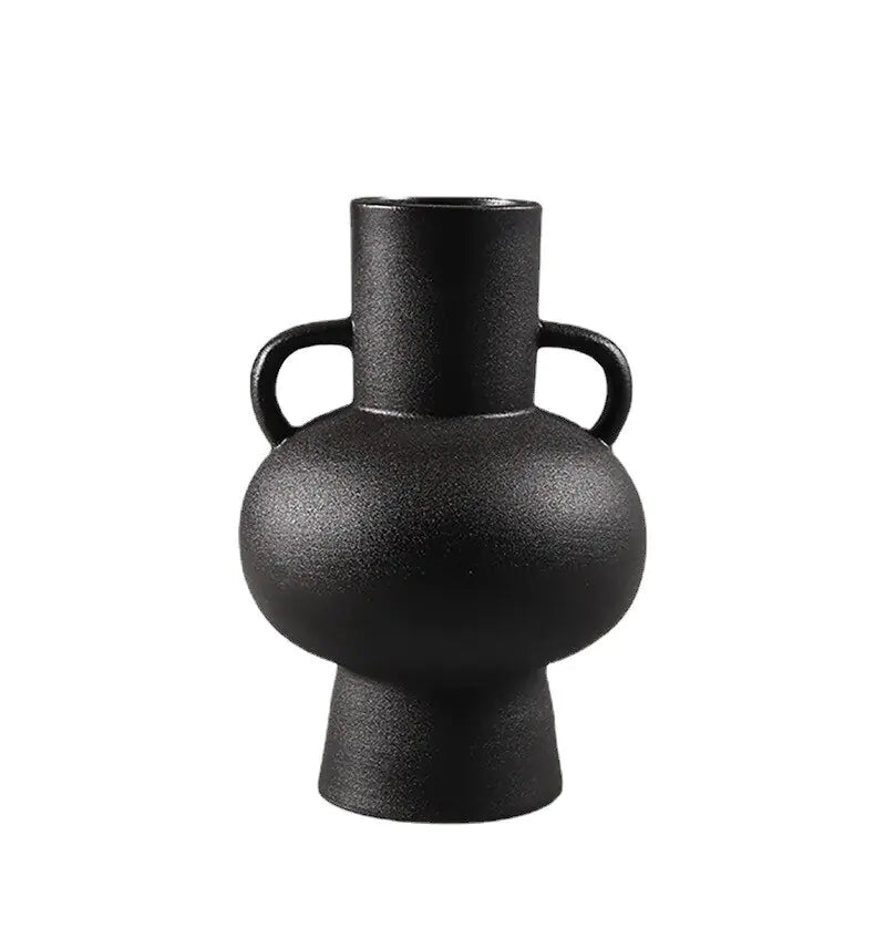 White Black Ceramic Vases - Eloy Royal