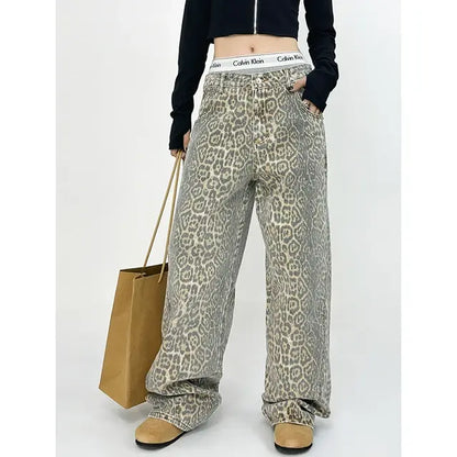 Leopard Print Wide Leg Pants For Women - Eloy Royal