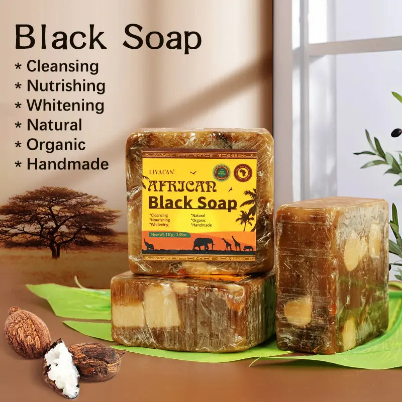 Handmade African Black Soap Duo - Eloy Royal