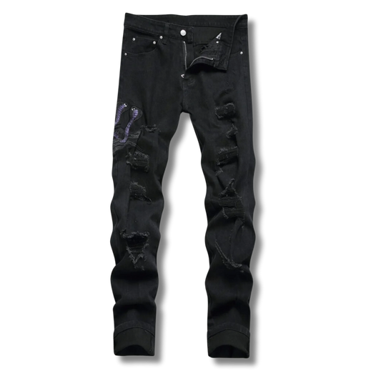 Black Python Jeans - Eloy Royal