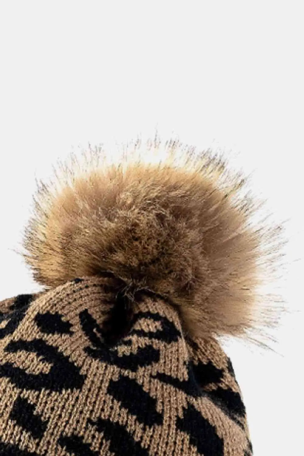 Leopard Pom-Pom Cuffed Beanie - Eloy Royal