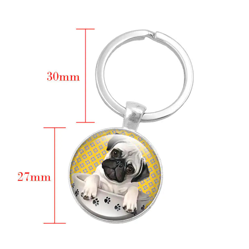 Pug Time Gem Keychain - Eloy Royal