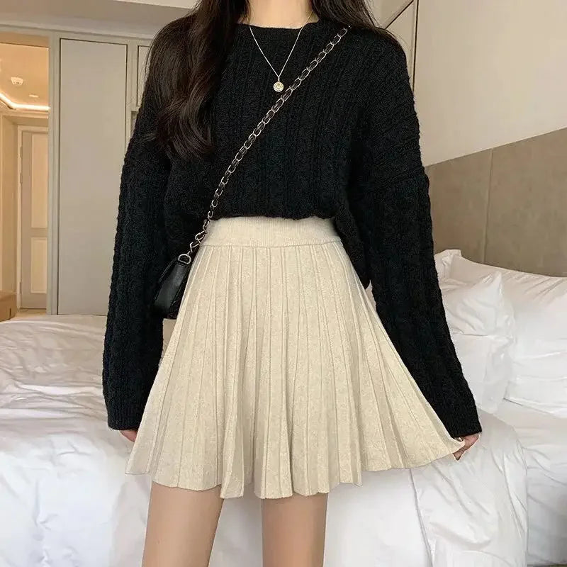 High Waist Knitted Mini Skirt for Women - Eloy Royal