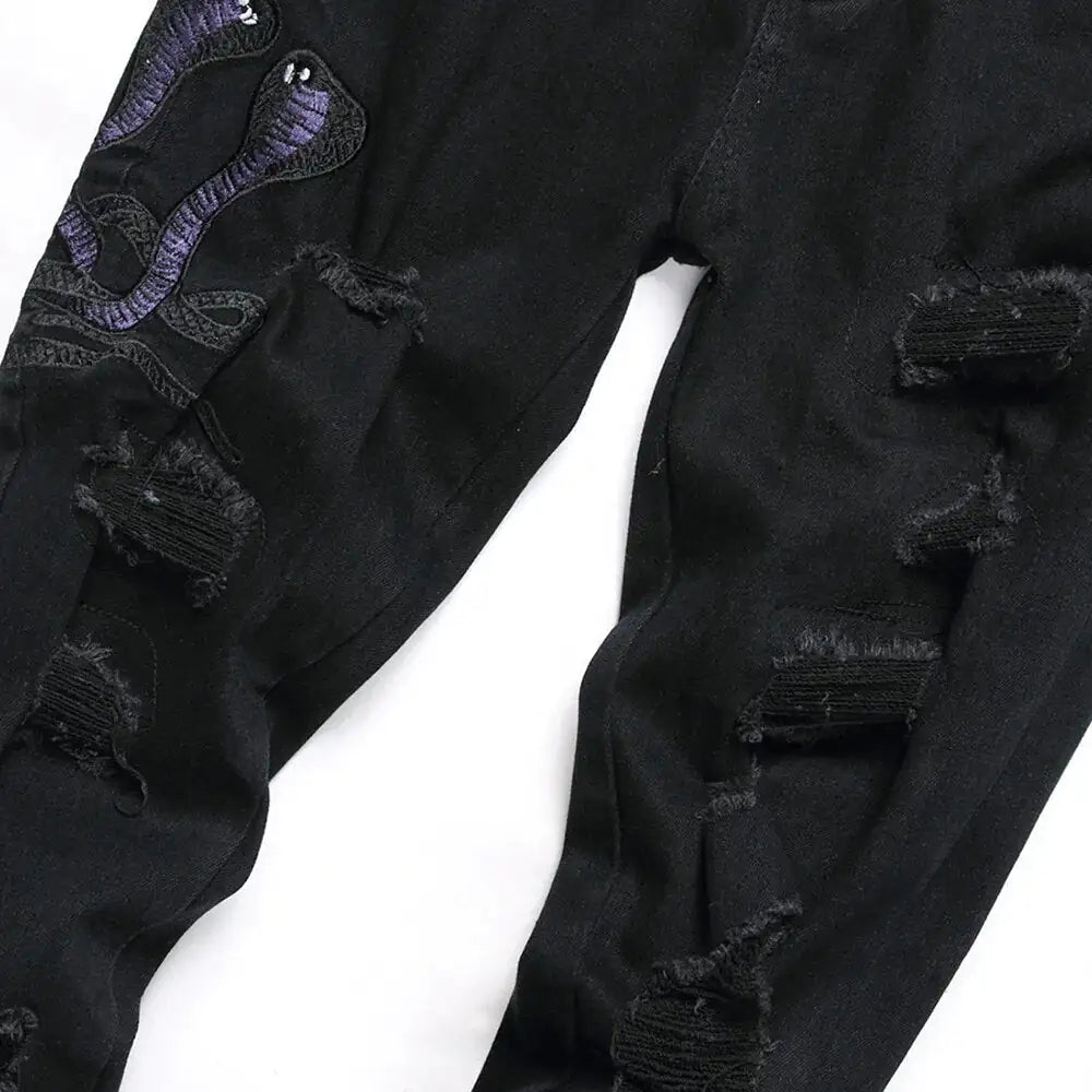 Black Python Jeans - Eloy Royal